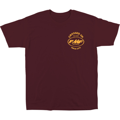 FMF Racing - FMF Racing Crossed Up T-Shirt - SP24118901MRNLG - Maroon - Large