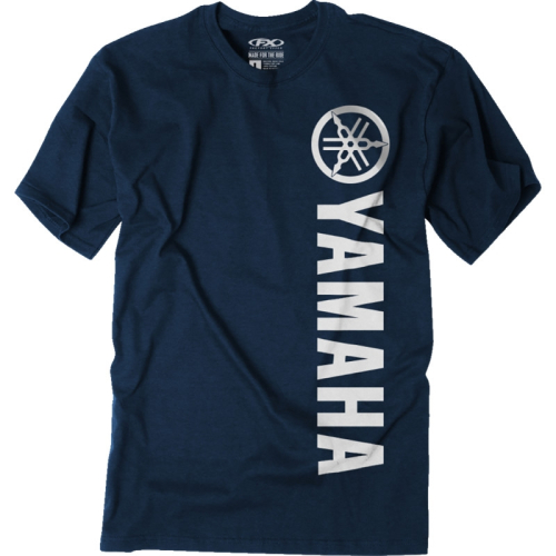 Factory Effex - Factory Effex Yamaha Vertical T-Shirt - 27-87224 - Heather Navy - Large