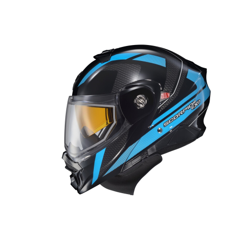 Scorpion - Scorpion EXO-AT960 Hicks Helmet with Dual Lens Shield - 96-1188-SD - Light Blue - 3XL