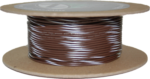 Namz - Namz 100-Foot OEM Color Wire Spool - 20 Gauge - Brown/White Stripe - NWR-19-100-20