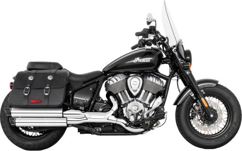 Freedom Performance - Freedom Performance Indian Racing Slip-On - Chrome/Black Tip - IN00480