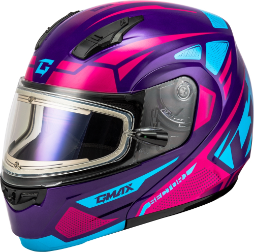 G-Max - G-Max MD-04S Sector Helmet with Elecric Shield - M4043984 - Violet/Pink - Small