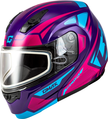 G-Max - G-Max MD-04S Sector Helmet with Dual Lens Shield - M2043987 - Violet/Pink - X-Large