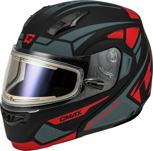 G-Max - G-Max MD-04S Sector Helmet with Elecric Shield - M4043153 - Black/Red - X-Small