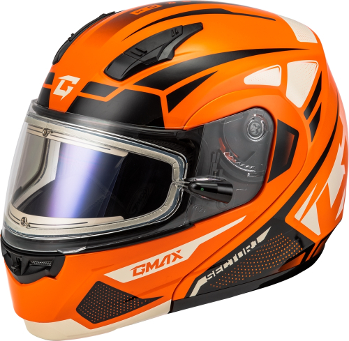 G-Max - G-Max MD-04S Sector Helmet with Elecric Shield - M4043285 - Orange/Black - Medium