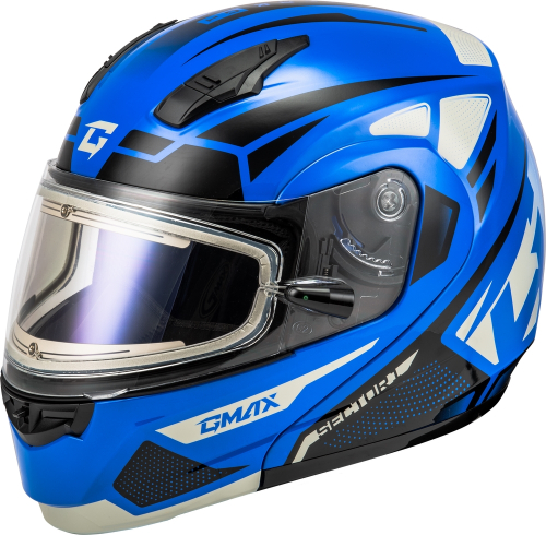 G-Max - G-Max MD-04S Sector Helmet with Elecric Shield - M4043976 - Blue/Black - Large