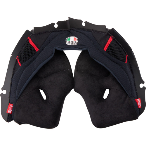 AGV - AGV Cheek Pads for Pista GP RR Helmet - Black/Red - 2XL - 20KIT603010012X