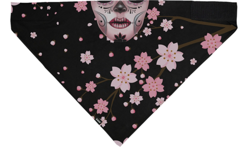 Zan Headgear - Zan Headgear Sportflex Series Bandana - BL607 - Black Sugar Blossom - OSFM