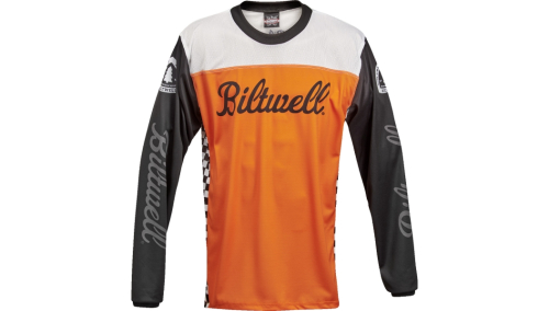 Biltwell Inc. - Biltwell Inc. Good Times Moto Jersey - 8120-087-002 - Orange/White/Black - Small