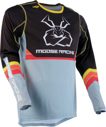 Moose Racing - Moose Racing Agroid Jersey - 2910-7512 - Gray/Yellow - Small