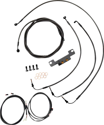 LA Choppers - LA Choppers Complete Plug and Play Cable Kit - Midnight Braided - LA-8056KT3-08M