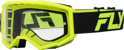 Fly Racing - Fly Racing Focus Youth Goggles - 37-51150Y - Black/Hi-vis/Clear Lens - OSFM