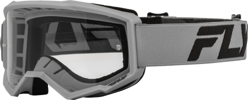 Fly Racing - Fly Racing Focus Goggles - 37-51157 - Silver/Charcoal/Clear Lens - OSFA