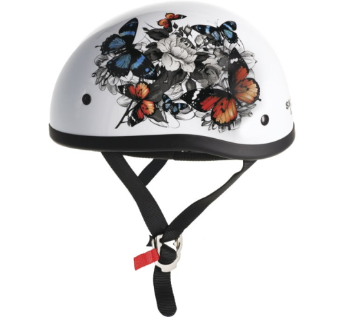 Skid Lid Helmets - Skid Lid Helmets Original White Rose Helmet - 649524 - White - X-Small