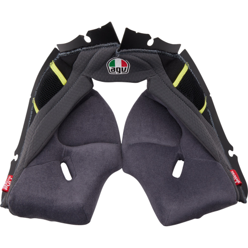 AGV - AGV Cheek Pads for Pista GP RR Helmets - Gray/Yellow - 2XL - 20185000564992X