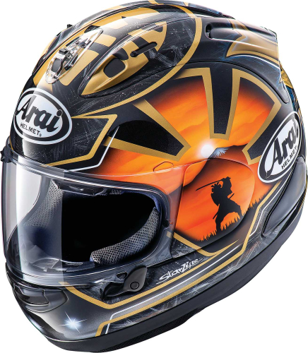 Arai Helmets - Arai Helmets Corsair-X Dani Samurai-2 Helmet - 0101-15767 - Black/Orange - X-Small