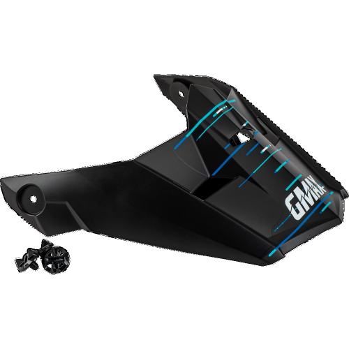 G-Max - G-Max Visor for MX-46Y Frequency Youth Helmets - MD-3X - Matte Black/Blue - G0463116