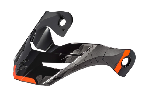 Scorpion - Scorpion Peak Visor for EXO-AT960 Topograhic Helmet - Black/Orange - 52-960-05