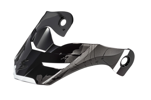 Scorpion - Scorpion Peak Visor for EXO-AT960 Topograhic Helmet - Black/White - 52-960-04