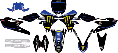 DCOR - DCOR 2022 Star Racing Yamaha Complete Kit - Black - 20-50-302