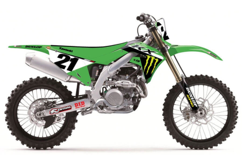 DCOR - DCOR 2023 MEK Kawasaki Graphics Complete Kit - Black - 20-20-663