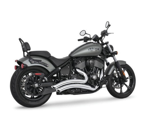Freedom Performance - Freedom Performance Sharp Curve Radius Exhaust System for Chief - Chrome/Chrome Tip - IN00435