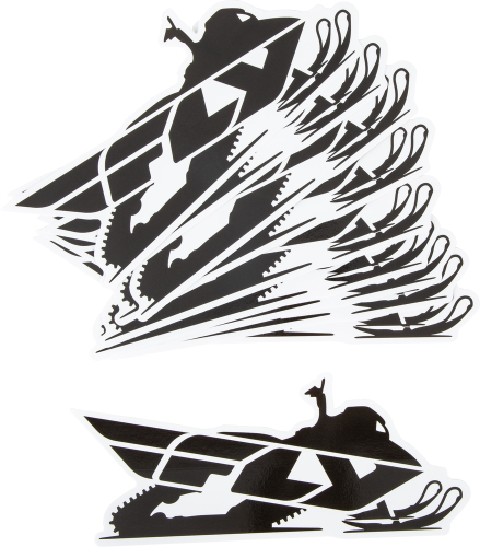 Fly Racing - Fly Racing Snow Sticker - 8in. - SNOW 99-8224-10