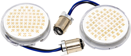 Letric Lighting Co. - Letric Lighting Co. Deluxe Bullet Style Switchbacks LED Insert - 1157 - Red/Amber - LLC-D7SRA