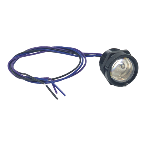 Letric Lighting Co. - Letric Lighting Co. Royal Flush 1in. OD. G2 LED - Black with Red/Red LED (3 Wire) - LLC-RFBB-RR