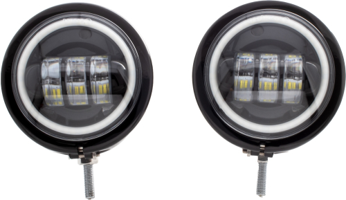Letric Lighting Co. - Letric Lighting Co. 4.5in. Passing Lamp Assembly - Black LED Full-HALO with Black Shell - LLC-PL-FHBB