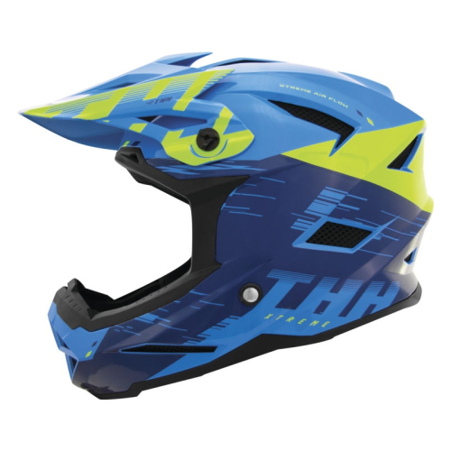 THH Helmets - THH Helmets T-42 BMX Xtreme Helmet - 647942 - Blue/Yellow - Large