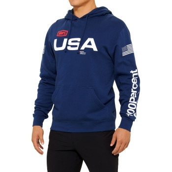 100% - 100% MX of Nations Pullover Hoodies - 20029-00040 - MX OF N NAVY - Small