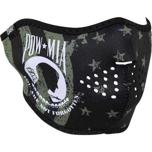 Zan Headgear - Zan Headgear Half Face Mask - WNFM612H - Pow Mia Flag - OSFM