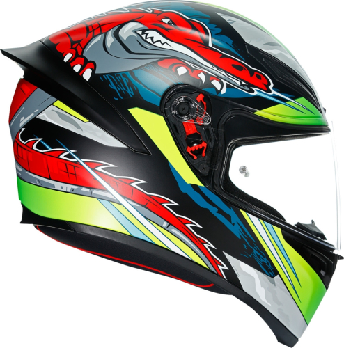 AGV - AGV K-1 Dundee Helmet - 210281O2I006106 - Matte Lime/Red - MS