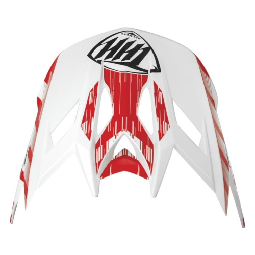 THH Helmets - THH Helmets Visor for T-42 BMX Xtreme Helmets - White/Red - 648106