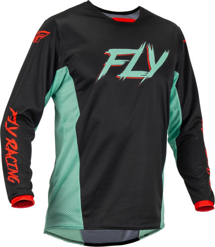 Fly Racing - Fly Racing Kinetic S.E. Rave Jersey - 376-5242X - Black/Mint/Red - 2XL