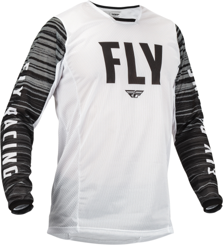 Fly Racing - Fly Racing Kinetic Mesh Jersey - 376-316L - White/Black/Gray - Large