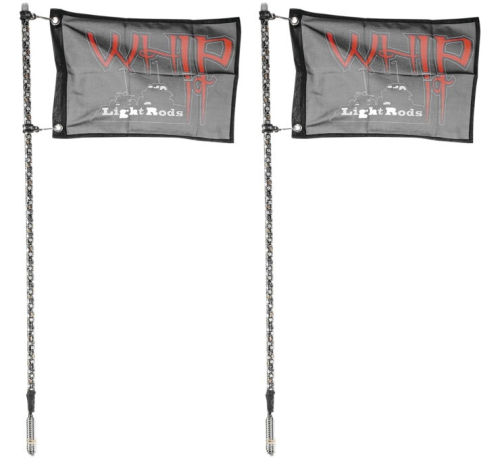 Whip-It - Whip-It Premium Bluetooth RGB Light Rods - Pair - Black - 3ft. - SB-RGBBT-132
