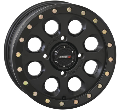 System 3 - System 3 SB-7 Beadlock Wheel - 14x7 - 4+3 - 4/137 - Matte Black - 14S3-7536