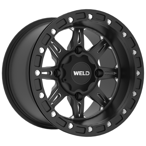 Weld Wheel - Weld Wheel Cheyenne Beadlock Wheel - 15x10 - 5+5 Offset - 4/156 - Machined/Black - U511B0043500