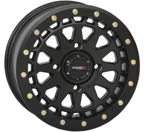 System 3 - System 3 SB-6 Beadlock Wheel - 15x7 - 5+2 - 4/156 - Matte Black - 15S3-6556
