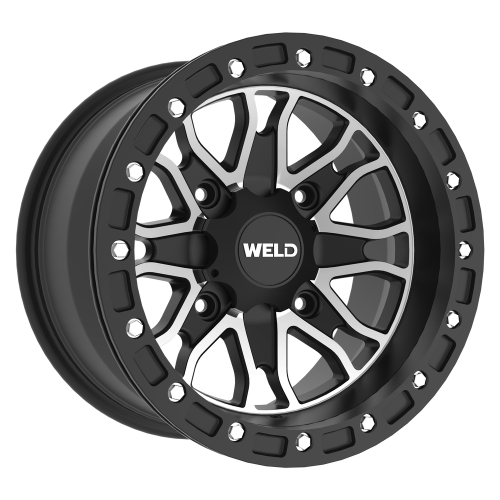 Weld Wheel - Weld Wheel Raptor Beadlock Wheel - 14x10 - 5+5 Offset -  4/137 - Machined/Black - U501B0042500