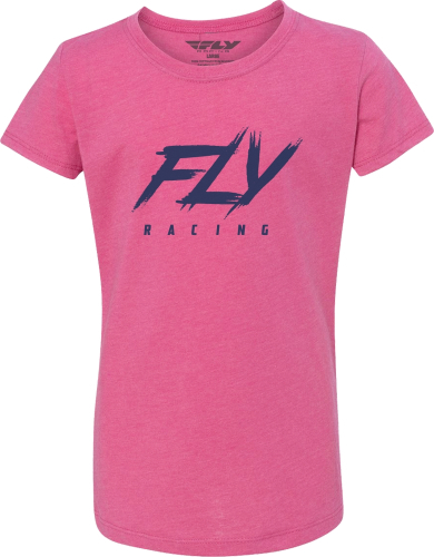 Fly Racing - Fly Racing Fly Edge Girls T-Shirt - 356-0175YL - Pink - Large