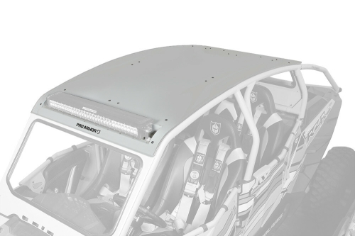 Pro Armor - Pro Armor Aluminum Roof with Light Bar Pocket - Titanium Metallic - P144R121TM