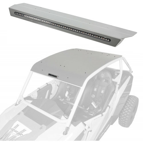 Pro Armor - Pro Armor Aluminum Roof with Integrated Rear Light Bar - Titanium Metallic - P141R123TM