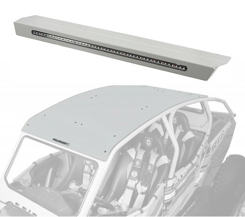 Pro Armor - Pro Armor Aluminum Roof with Integrated Rear Light Bar - Titanium Matte Metallic - P144R123TMM