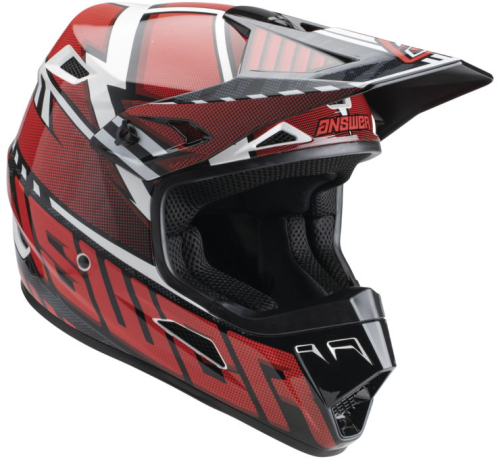 Answer - Answer AR3 Rapid Helmet - 447718 - Red/Black/White - Large