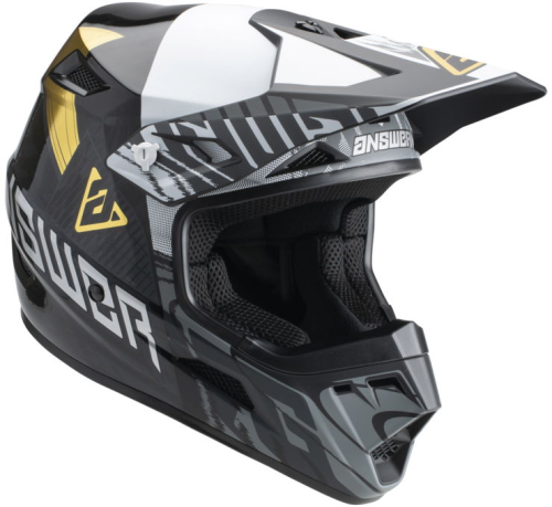 Answer - Answer AR3 Ronin Helmet - 447704 - Black/White/Gold - Small