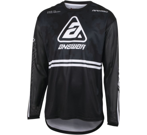 Answer - Answer Arkon Trials Youth Jersey - 447597 - Black/White/Gray - Medium