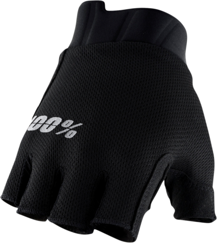 100% - 100% Exceeda Gel Shortfinger Glove - 10024-00002 - Black - Large